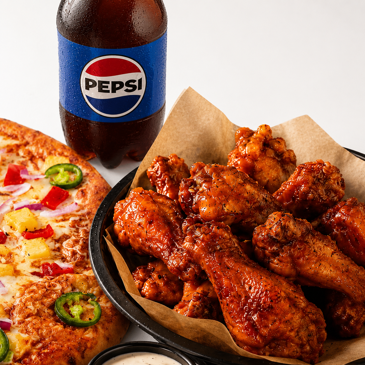 Pizza + Wings + Pop Combo